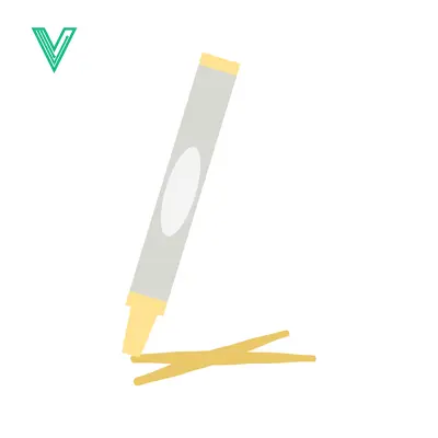 Minimalist Illustration of a Highlighter Pen with Yellow Lines