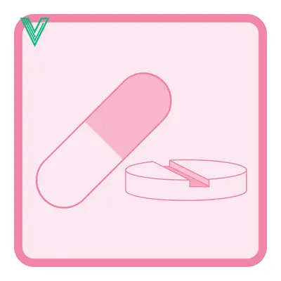 Pink Pill and Capsule Icon on Light Pink Background