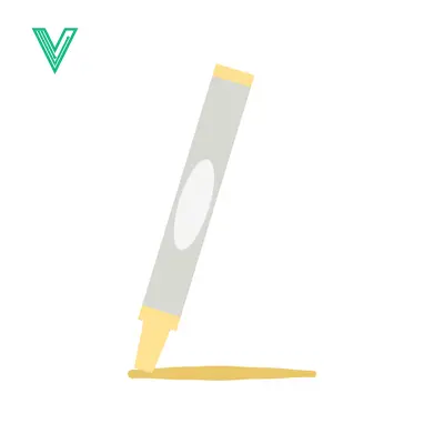 Yellow Marker Drawing a Line on White Background