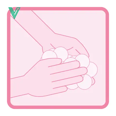 Hands Washing with Soap Bubbles for Hygiene