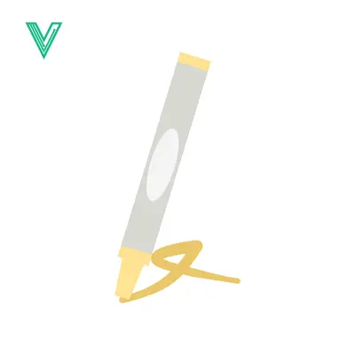 Minimalist Illustration of a Highlighter Pen Drawing a Yellow Line
