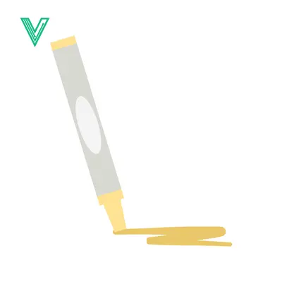 Yellow Marker Drawing a Line on a White Background