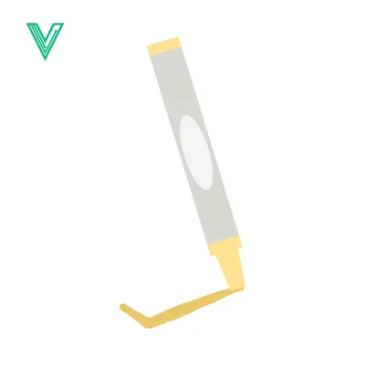 Minimalist Illustration of a Yellow Highlighter Pen