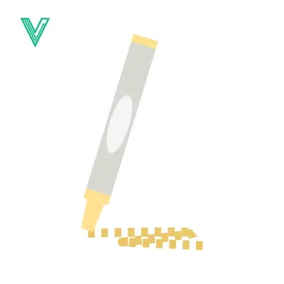 Yellow highlighter pen with scattered ink dots
