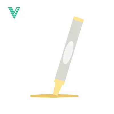Minimalist illustration of a yellow highlighter pen marking a line