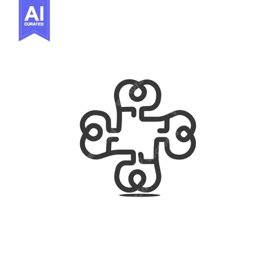 Popular premium asset: Abstract Cross Shaped Design with Curved Lines