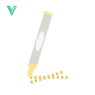Yellow Marker Drawing Dashed Line on White Background