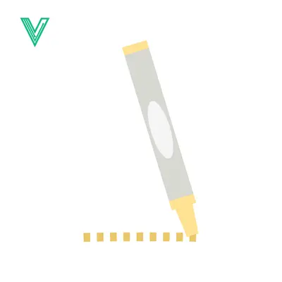 Yellow highlighter pen marking a line of dots on a white background