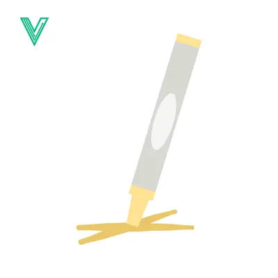 Minimalist Illustration of a Highlighter Pen Marking a Line
