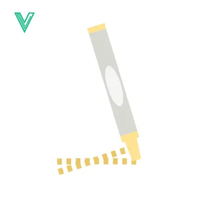 Minimalist Illustration of a Yellow Highlighter Marking a Line