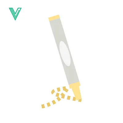 Illustration of a yellow marker drawing dots on a white background