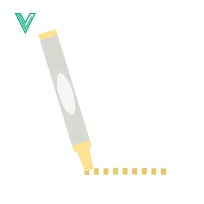 Aset desain premium: Yellow highlighter marker drawing a dotted line on a white background