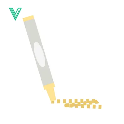 Yellow Highlighter Drawing Small Letters on White Background