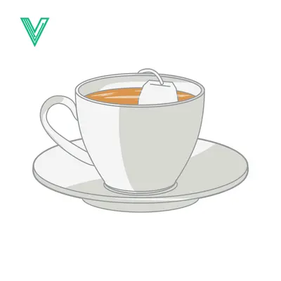 A Simple White Cup of Tea with a Tea Bag on a Saucer