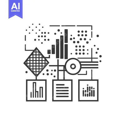 Popular premium asset: Abstract Data Visualization with Geometric Shapes and Line Charts