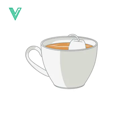 A Simple White Cup Filled With Hot Tea and a Tea Bag