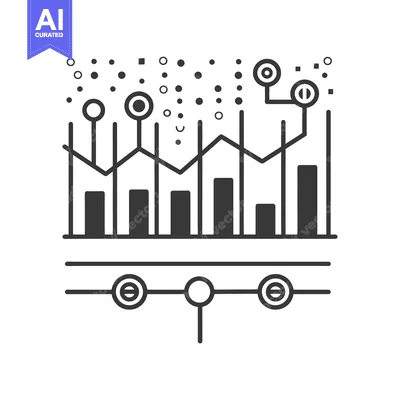 Abstract Data Visualization with Line Graph and Bars