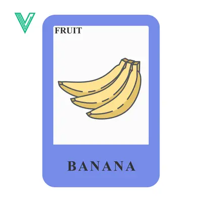 Illustration of a Bunch of Yellow Bananas on a White Background with the Word Fruit and Banana