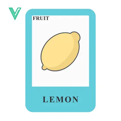 Aset desain premium: Illustration of a Lemon Fruit for Educational Purposes