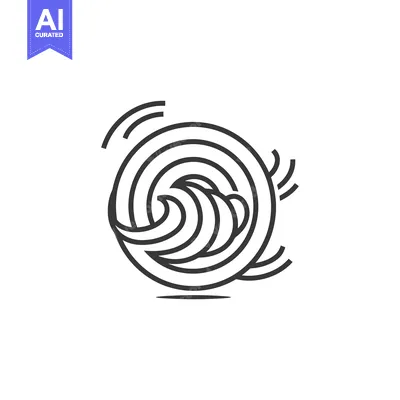 Aset desain premium: Abstract Design of a Circular Wave Pattern