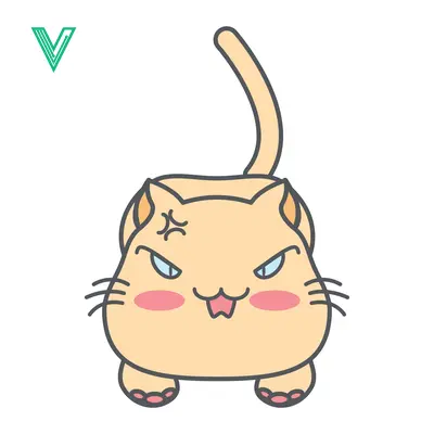 Cute Angry Orange Cat Cartoon Illustration