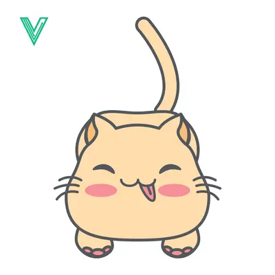 Cute cartoon cat illustration with happy expression