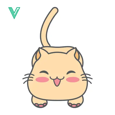 Cute Cartoon Orange Cat with Big Smile and Blushing Cheeks