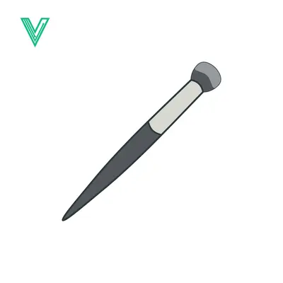 Stylized Illustration of a Single Nail on a White Background