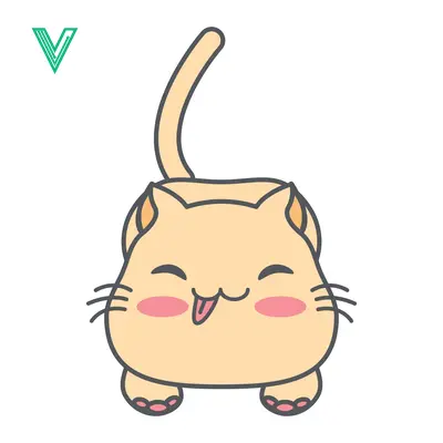 Cute Kawaii Cat Illustration