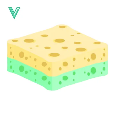 Aset premium populer: A Colorful Kitchen Sponge for Cleaning and Scrubbing