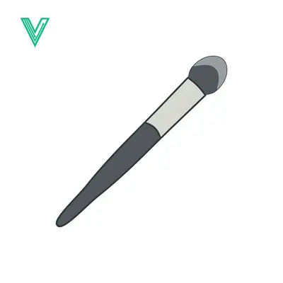 Aset desain premium: Illustration of a Makeup Brush for Cosmetics Application