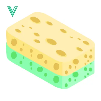 A Two-Layered Kitchen Sponge for Cleaning Dishes