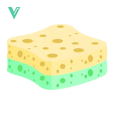 Yellow and Green Kitchen Sponge for Cleaning