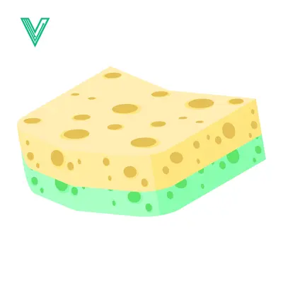 A Two-Layered Kitchen Sponge for Cleaning and Scrubbing