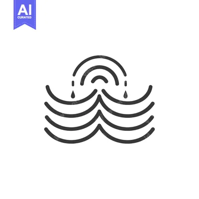 Aset desain premium: Abstract Design of Arcs and Droplets