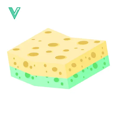 Aset desain premium: A Two-Layered Kitchen Sponge for Cleaning