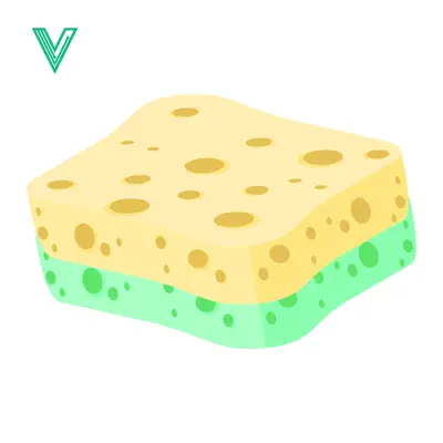 Yellow and Green Kitchen Sponge for Cleaning