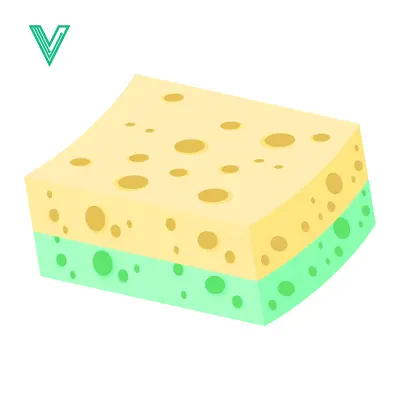 A Two-Tone Kitchen Sponge for Cleaning and Scrubbing