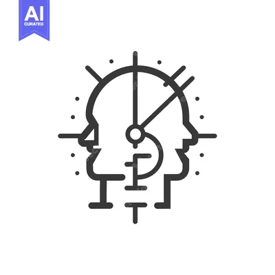 Premium design asset: Abstract Design of Human Head with Clock Inside