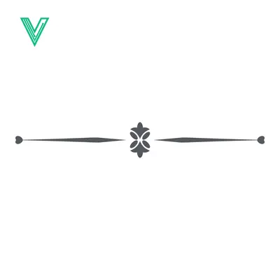 Aset desain premium: Elegant Decorative Line Divider with Fleur-de-lis Ornament
