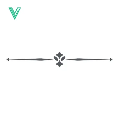 Elegant Decorative Flourish Divider with Fleur-de-lis Motif