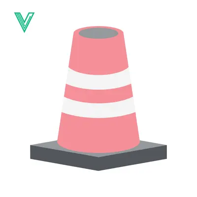 Pink Traffic Cone with White Stripes on Gray Base