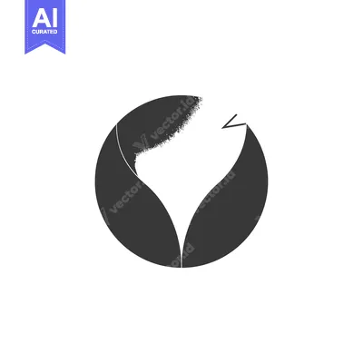 Aset premium populer: Abstract Design of Two Intersecting Curved Shapes
