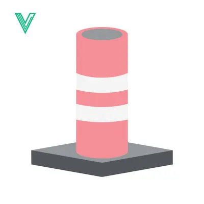 Pink Traffic Barrel with White Stripes on Gray Base