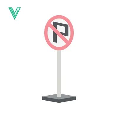 No Parking Sign Isolated on White Background