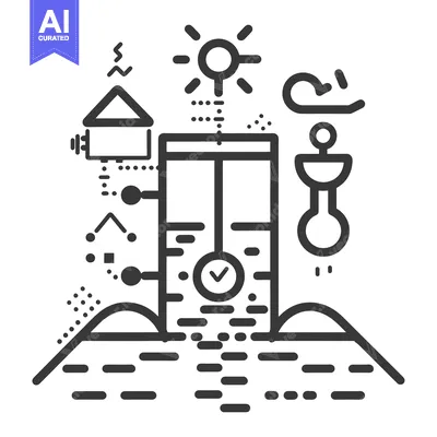 Popular premium asset: Abstract Design with a Central Rectangular Element and Various Symbols