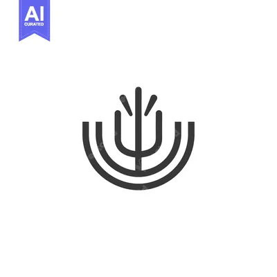 Aset premium populer: Abstract Design with a Central Vertical Line and Curved Lines