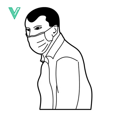 Man Wearing a Medical Face Mask for Protection