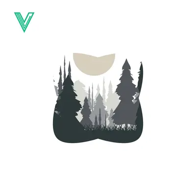 Enchanting Forest Silhouette with a Gentle Sun
