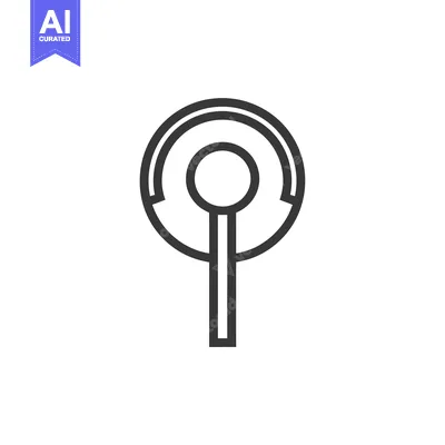 Aset premium populer: Abstract Design with a Circle and Vertical Line